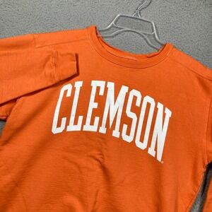 Clemson University Tigers Sweatshirt Adult Medium Orange Pullover Sweater